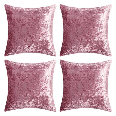 Pink crushed best sale velvet pillow